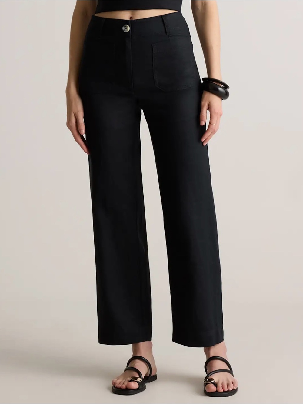 Quince 100% European Linen Wide-Leg High-Rise Pants - Size 10
